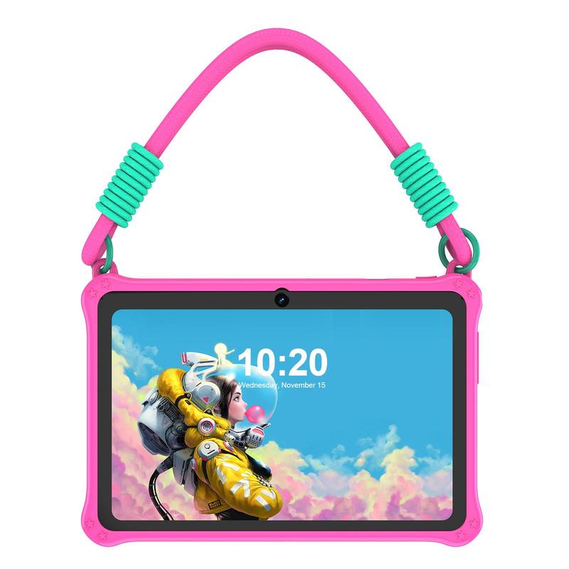 PRITOM K7 7 Inch Android 13 Tablet, 2G RAM 32G ROM Tablet with Silicone Case for Home & School, Fashionable Educational Tablet with Lanyard for Boys & Girls, Tech Gadgets 2024, Birthday Gifts