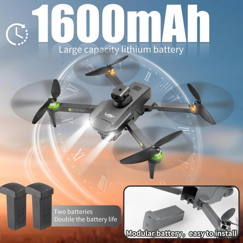 4K Camera Drones for Adults & Kids, RC Quadcopter with 5GHz WiFi, 90° Electric Adjustable Lens & 50x Zoom - Ultimate Aerial Experience