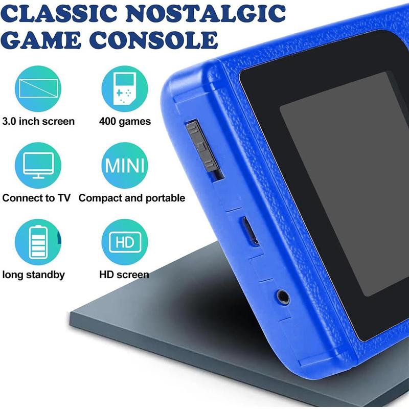 Handheld Game Console for Kids Adults,Retro Video Game Console Built in 800 Games Portable Handheld Kids Game Console,Support for Connecting TV and Two Players on TV playstation5 Compact Cable Charging Device Digital Lithium Rechargeable Screen Protection