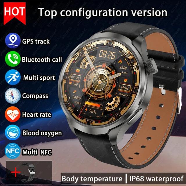 2024New For HUAWEI Sports Smart Bracelet Men Watch 1.85 AMOLED Screen GPS Compass Altimeter Waterproof Bluetooth Call SmartWatch