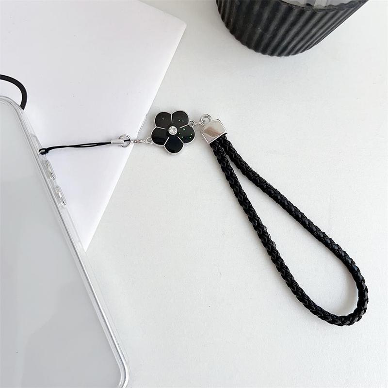 Flower Dcor Phone Lanyard, Flower Decor Cell Phone Strap, Anti-lost Phone Wrist Strap, Short Mobile Phone Lanyard, Mobile Phone Decoration Accessories