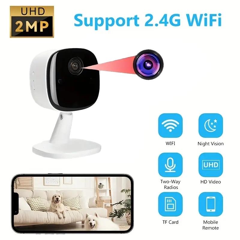 1 Piece 1080P FHD Wireless Surveillance Camera, Home Security Smart Camera, Full Color Night Vision, Two-Way Voice Call, Motion Detection, Built-in AP Hotspot, Mobile Phone Remote Application, suitable for Indoor and Outdoor Baby and Pet Monitoring