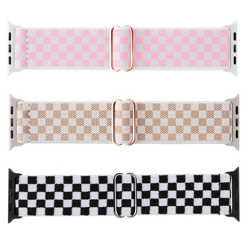 Stretchy Watch Band (Band Only), 3 Counts Water-resistant Solo Loop Elastic Sport Band, Replacement Watch Band for iWatch Series 10 9 8 7 6 5 4 3 SE Ultra