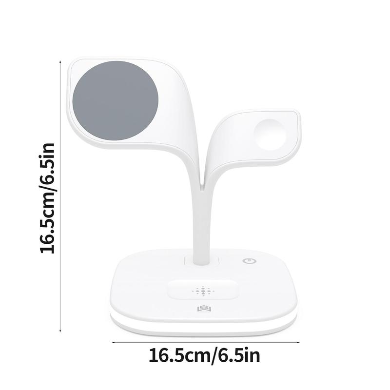 3 in 1 Magnetic Wireless Charging Station, Multipurpose Wireless Charger Compatible with iPhone 16 15 14 13 12, Apple Watch 1-9, AirPods