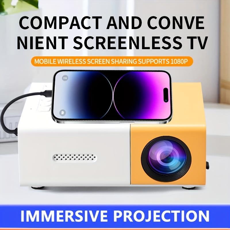 Mini Projector, Portable Movie Projector, Smart Home Projector, Compact Projector For IOS, Android, Windows, PS5, Laptop, TV Stick, Compatible With HDTV, USB, Audio, TF Card, AV And Remote Control