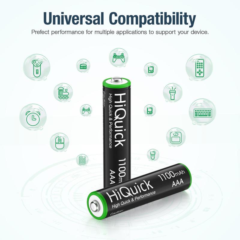 HiQuick AAA Rechargeable Batteries 1100mAh 1.2V Accessories Devices