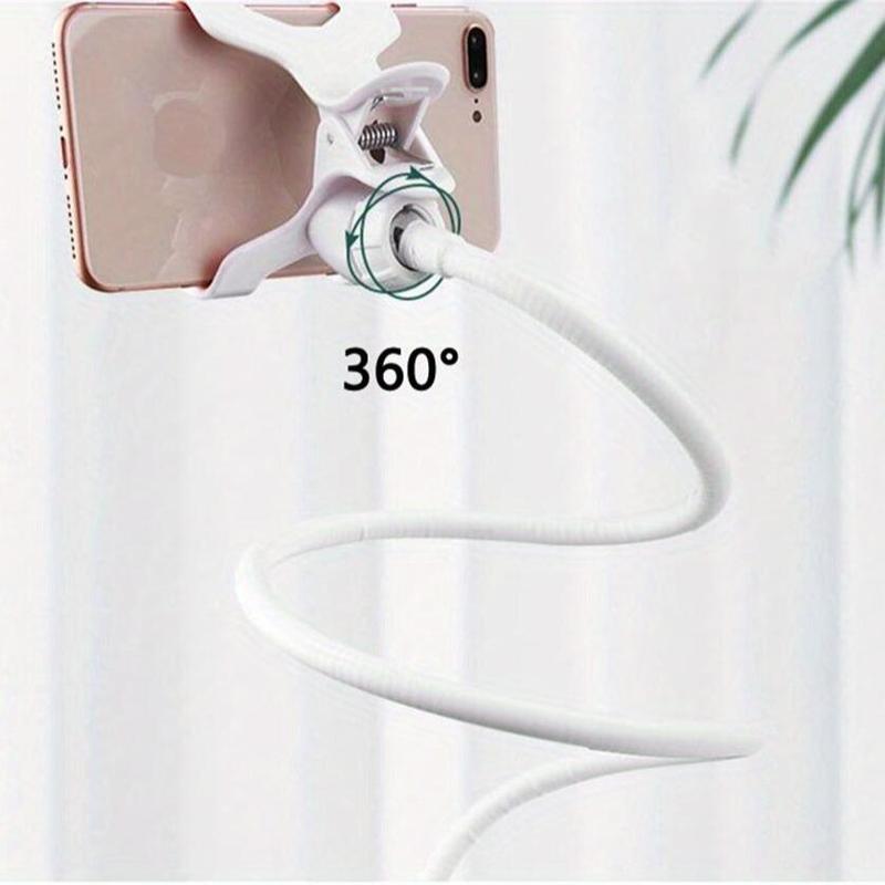 Gooseneck Phone Tablet Holder, Flexible Arm 360 Adjustable Clamp Clip, Overhead Cell Phone Mount Stand, Bedside Hanging Rack For Bed, Desk