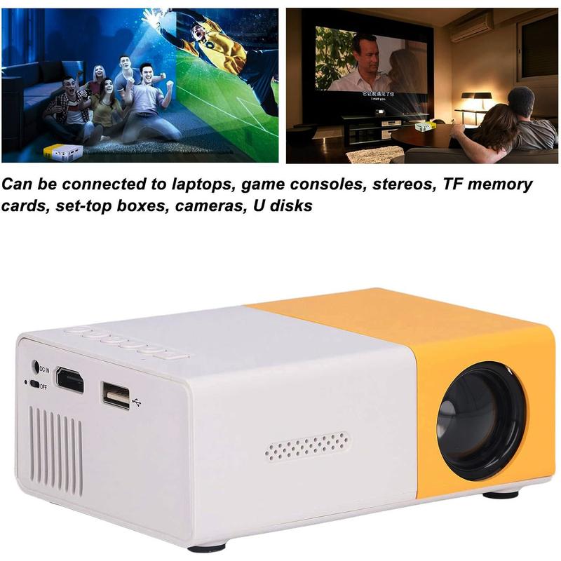 HAOYE YG300 Mini Portable Projector with Native Resolution 320 x 240 Pixels HDMI VGA Home Theater for Home Entertainment Audio projector.