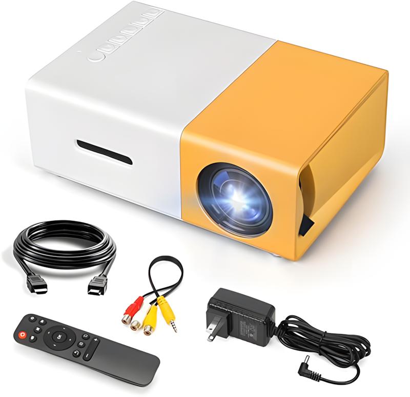 HAOYE YG300 Mini Portable Projector with Native Resolution 320 x 240 Pixels HDMI VGA Home Theater for Home Entertainment Audio projector.