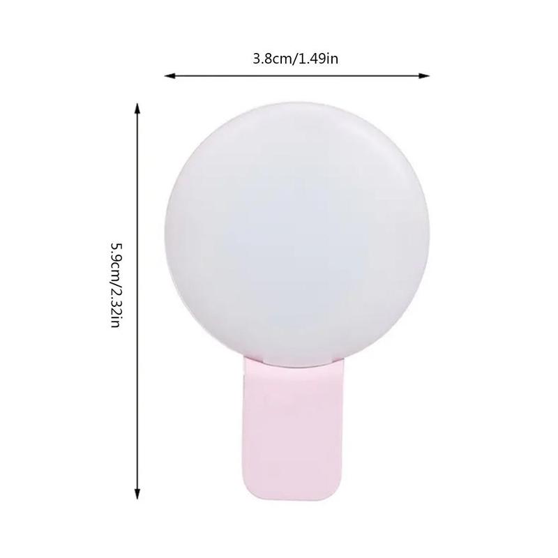 Compact Phone LED Light, Mini LED Fill Light, USB Selfie Ring Light for Cellphone Camera Laptop, Selfie Accessories Fill Lamp, Phone Selfie Light Clip