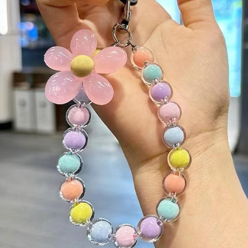 Flower Design Mobile Phone Lanyard, Portable Mobile Phone Strap, Smartphone Chain, Mobile Phone Accessories for Women & Girl Gift