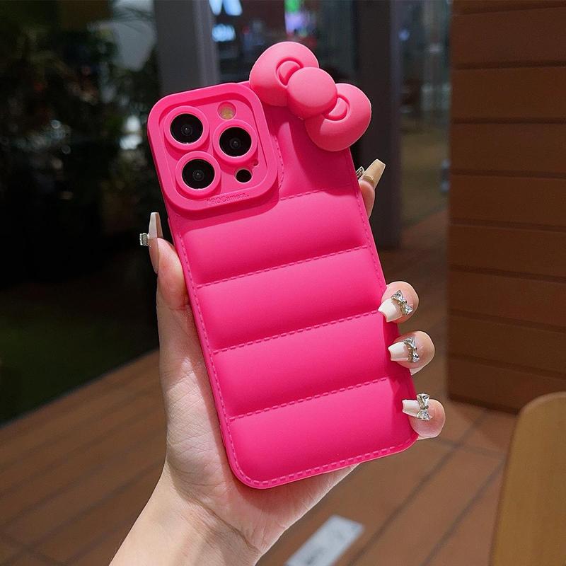 Cute Bowknot Design Phone Case, Shockproof Phone Protective Cover, Phone Cases, Phone Accessories Compatible with iPhone 15 14 13 12 11 Series, Cute Phone Cases