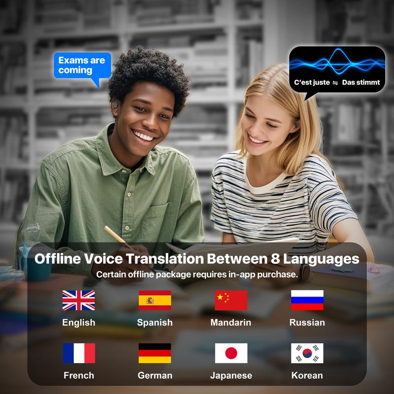 AI Smart Translation Earbuds – Supports 144 Languages, AI Q&A & High-Quality Sound, Essential for Business Trips & Global Travel Whether for business or leisure travel, comfortable wear, smooth translation, and seamless communication