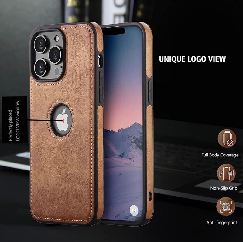 Shockproof Leather Case For iPhone 16 15 14 13 12 11 X XR Xs Max 7 8 SE2 SE3 Protective Slim Cover