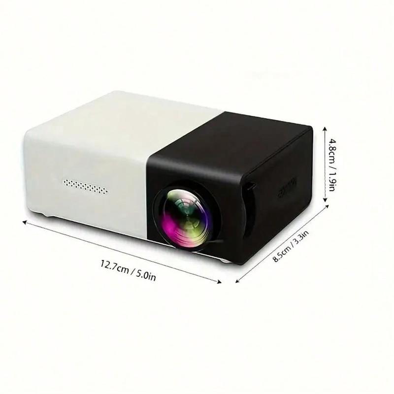 3000+ Lumen HD Mini Portable Projector - Bright LED, USB & SD Connectivity, 3D-Ready for Home & Outdoor Use