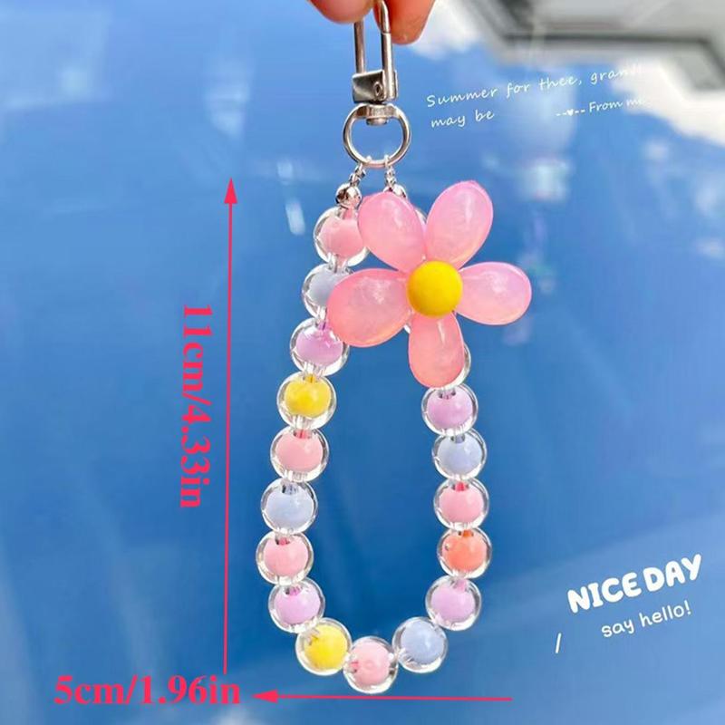 Flower Design Mobile Phone Lanyard, Portable Mobile Phone Strap, Smartphone Chain, Mobile Phone Accessories for Women & Girl Gift