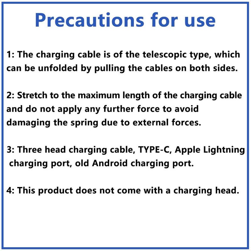 3 in 1 Retractable Charging Cable Cord, Mini Portable Fast Charger, Stylish Charging Cable Compatible with iPhone Android Type C