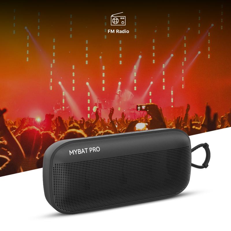 MyBat Pro BoomBot Bluetooth Speaker - IPX5 Water-Resistant, Compact, Wireless Music & Calls, Microphone, TWS Dual Connection, Portable & Lightweight