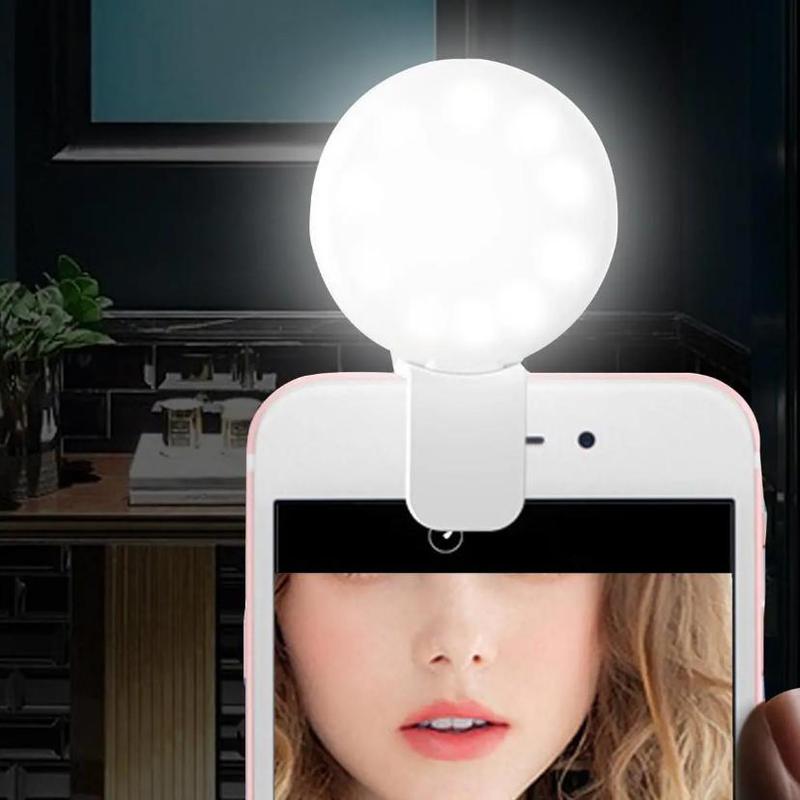 Compact Phone LED Light, Mini LED Fill Light, USB Selfie Ring Light for Cellphone Camera Laptop, Selfie Accessories Fill Lamp, Phone Selfie Light Clip