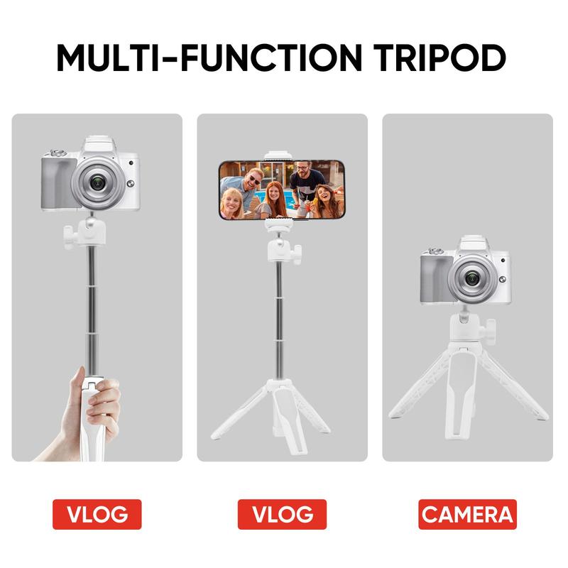 Portable Phone Camera Tripod (2 Counts), Mini Retractable Phone Clip with Tripod, Vlog Shooting Handheld Holder, Selfie Accessories for Phone