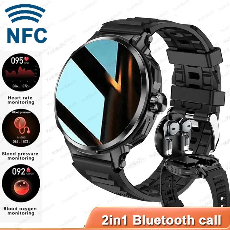 New D11 Headset Smart Watch 2 in 1 Wireless Bluetooth Earphone NFC Blood Pressure Heart Rate Testing Sport Smartwatch For HUAWE