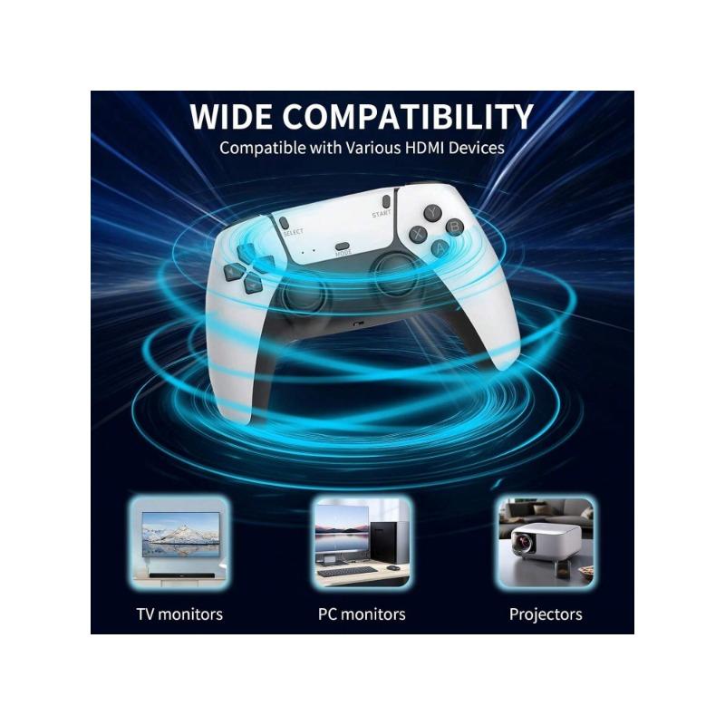 Wireless Retro Game Stick Wireless Retro Game Console 2.4G Wireless Controllers HD Output System 23 Emulators 20000+ Games, Plug And Play Video Game Consoles With 64GB TF Card