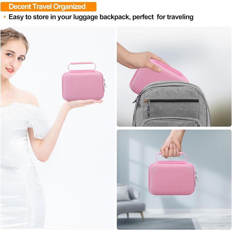 4K Digital Camera Carrying Case for Femivo VETEK IWEUKJLO VJIANGER WIKICO Saneen OIEXI 4K 48MP Vlogging Camera, Travel Compact Camera Storage Cover Bag Organizer Holder, Pink