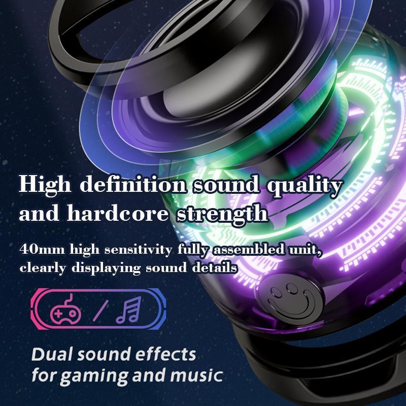 Portable Wireless Speaker, USB Rechargeable Bluetooth-compatible Speaker with LED Light, Mini Speaker for Home, Outdoor, Camping