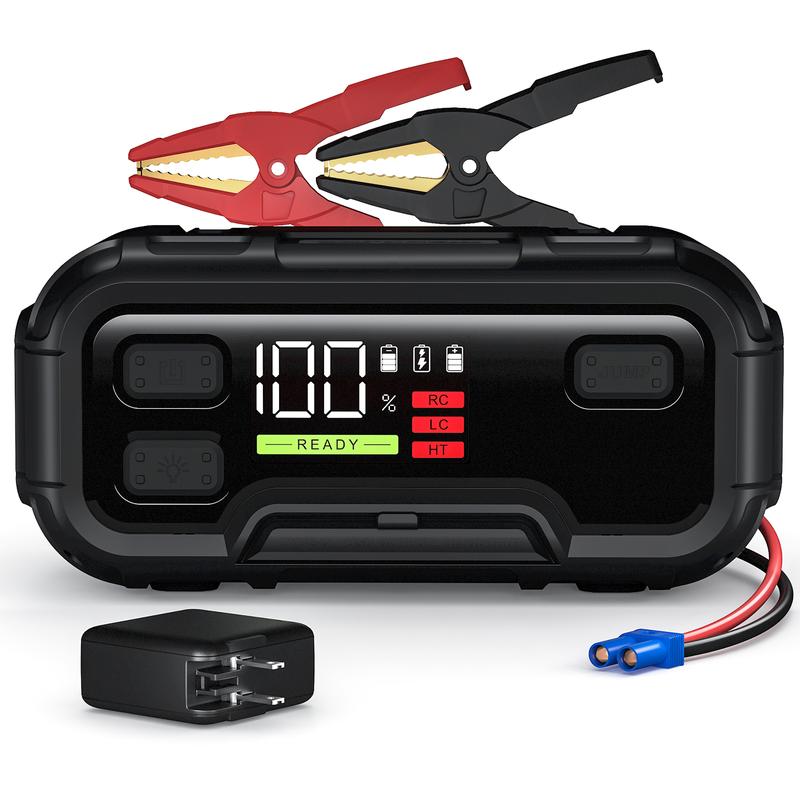 6000A Jump Starter,HOPCREW 32000mAh Car Battery Jump Starter with LED Display&60W PD Fast Wall Charger for All Gas or Upto 12L Diesel,12V Jump Pack Battery Booster with Built-in LED Light Accessories Mobile Phone Smartphone,Final price depends on payment