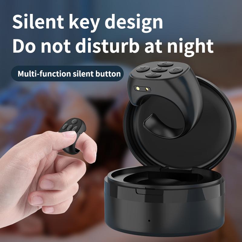 Fingertip Wireless Bluetooth Remote Control,2025 New Remote Control Page Bluetooth ScrollerRing,Short Video and Music Camera Shutter Remote Controller Phone Selfie Cellphone Smartphone Christmas gifts