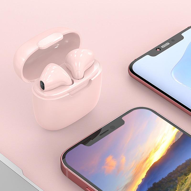 Mini Bluetooth Earphones-Dual Headsets- TWS True Wireless In-Ear Headphones-Macaron Color Christmas Gift Headset-Call Touch Earbud