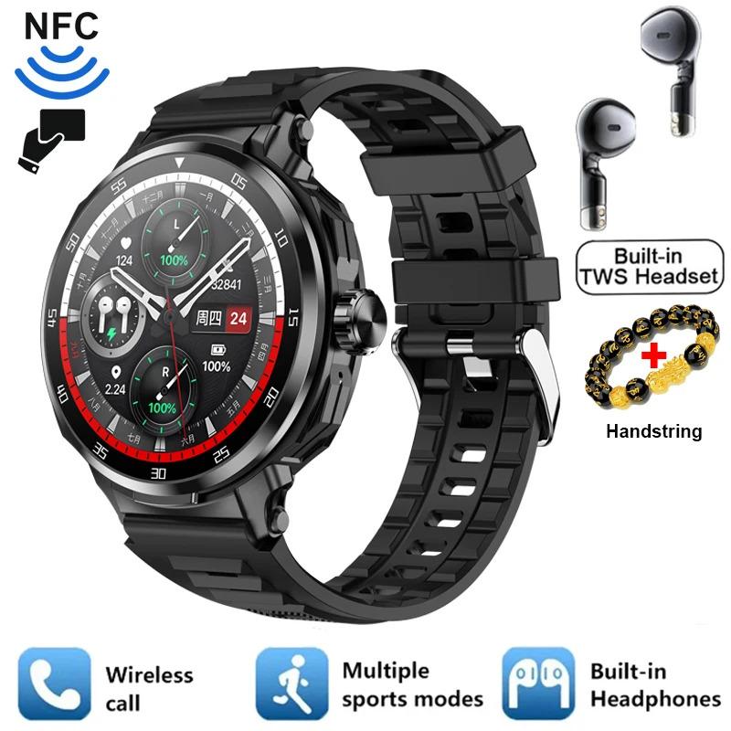 New D11 Headset Smart Watch 2 in 1 Wireless Bluetooth Earphone NFC Blood Pressure Heart Rate Testing Sport Smartwatch For HUAWE