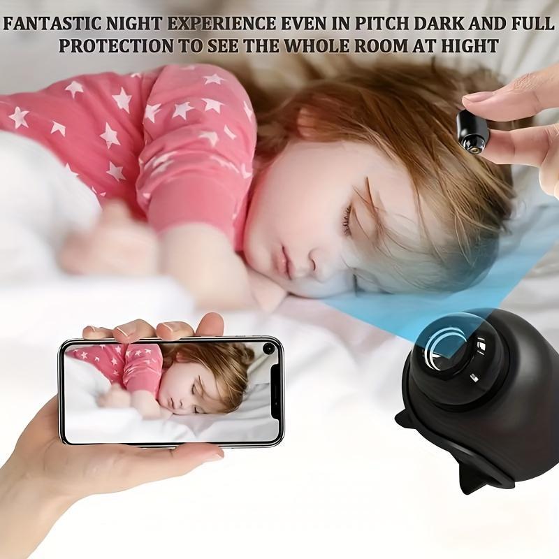 1 Pieces of HD Mini Night Vision Wireless Camera, indoor mini camera cctv- Portable Recorder with Wi-Fi,APP Remote Control,1080P Image Quality, Easy Installation, and Real-time Monitoring for Smart Home Security camera, security cameras for home