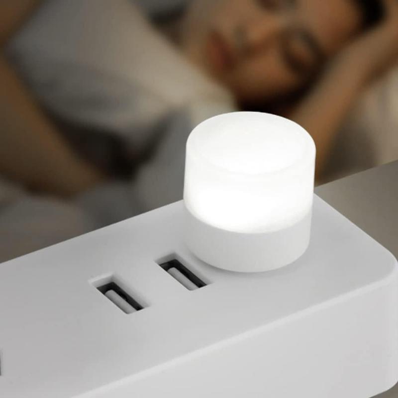 4pcs Mini USB Night Light, Mini USB Plug Lamp, Portable LED USB Night Light, Eye-Protection Energy-Saving Mini Night Light Compatible with Laptop Desktop Notebook Power Bank