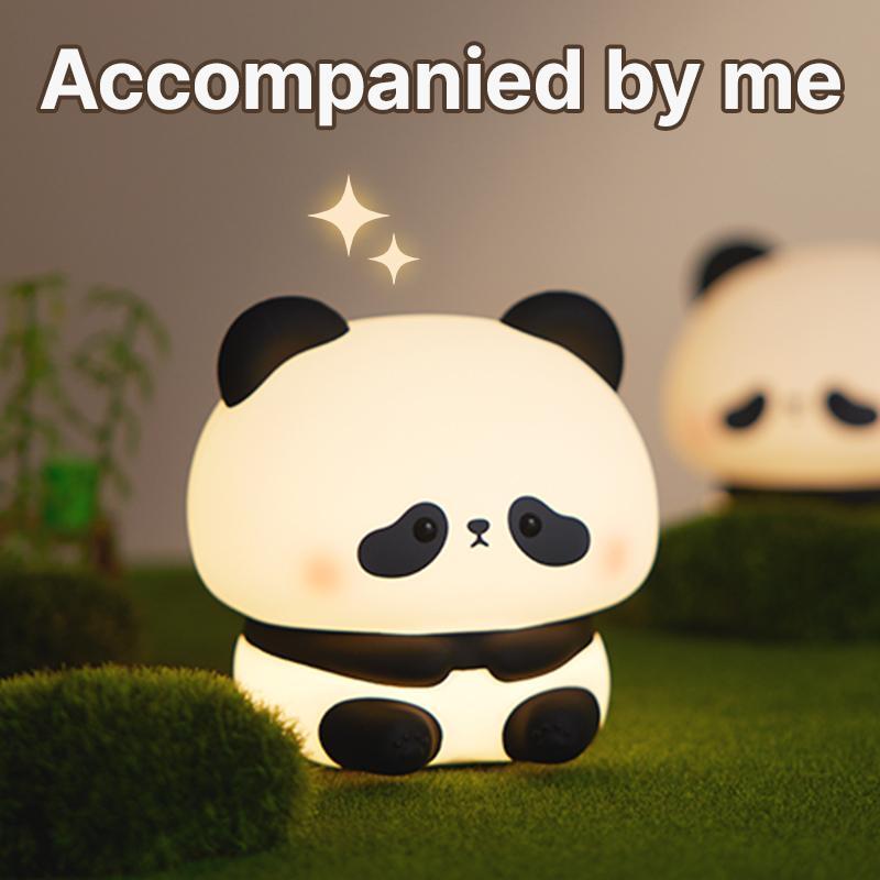 Cute Panda Design Silicone Night Light, USB Powered LED Night Light, Decorative Light For Kids Bedroom Living Room Toys Gift