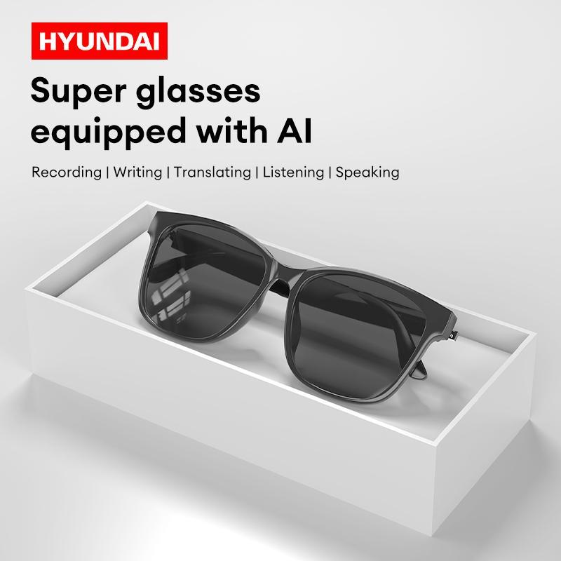 HYUNDAI AI Smart Glasses C8, Wireless Headphone Smart Glasses for Listening To Music & Calling, Support Muliti Languages Bluetooth-compatible Translation & Meeting Summary Glasses for Women & Men