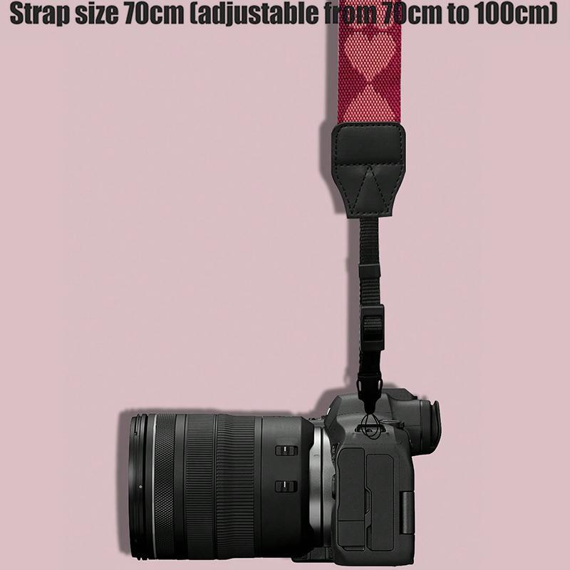 Heart Pattern Camera Shoulder Strap, Portable Durable Camera Strap, Camera Accessories For Nikon DSLR Canon EOS