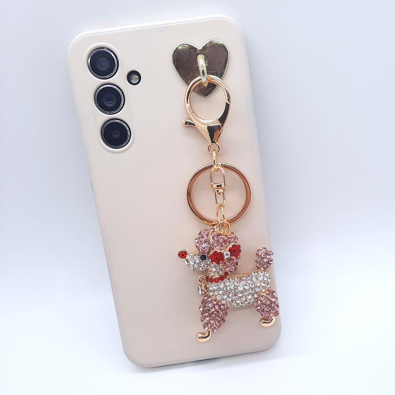 Paris the Poodle Glitzy Drop Phone Charm for Bags, Keys, Purses and Tumblers