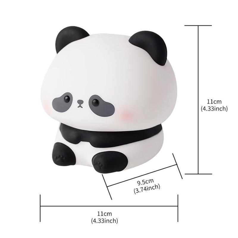 Cute Panda Design Silicone Night Light, USB Powered LED Night Light, Decorative Light For Kids Bedroom Living Room Toys Gift