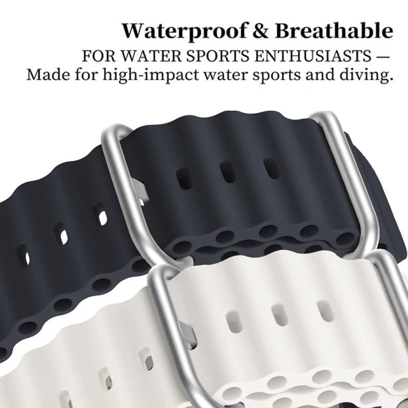 Strap For Apple Watch Band 44mm 49mm 40mm 45mm 41 38 Accessorie Correa Silicone Bracelet iWatch Ultra 2 Series 7 6 se 8 9