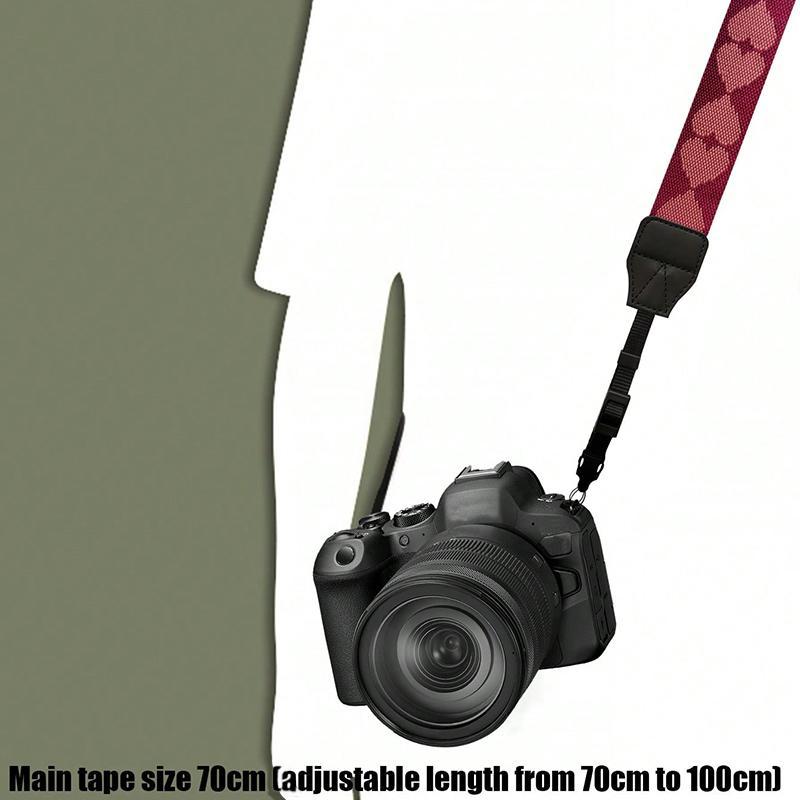 Heart Pattern Camera Shoulder Strap, Portable Durable Camera Strap, Camera Accessories For Nikon DSLR Canon EOS