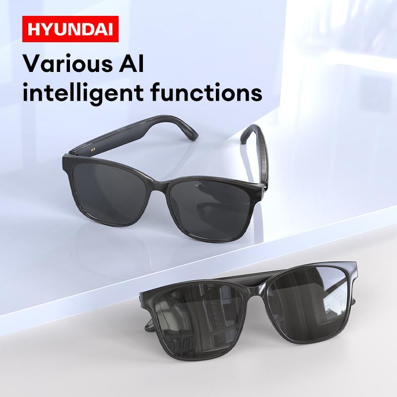 HYUNDAI AI Smart Glasses C8, Wireless Headphone Smart Glasses for Listening To Music & Calling, Support Muliti Languages Bluetooth-compatible Translation & Meeting Summary Glasses for Women & Men