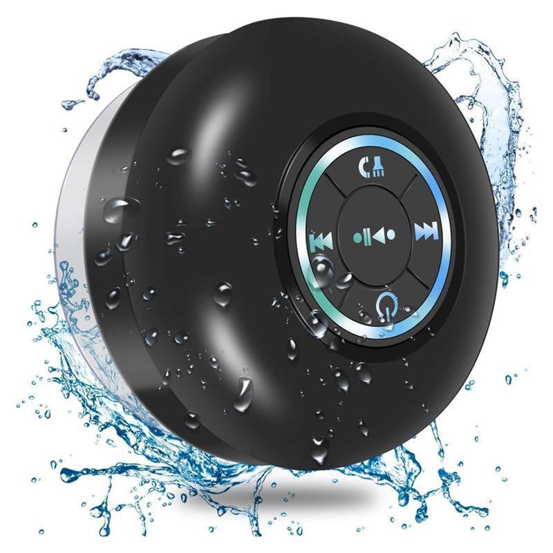 Waterproof LED Bathroom Speaker - Portable, Wireless, Rechargeable, Suction Cup, 5.0 Version - Perfect For Parties, Bathroom, Travel, Home, Outdoor, And Gift Ideas For Thanksgiving, Christmas, New Year