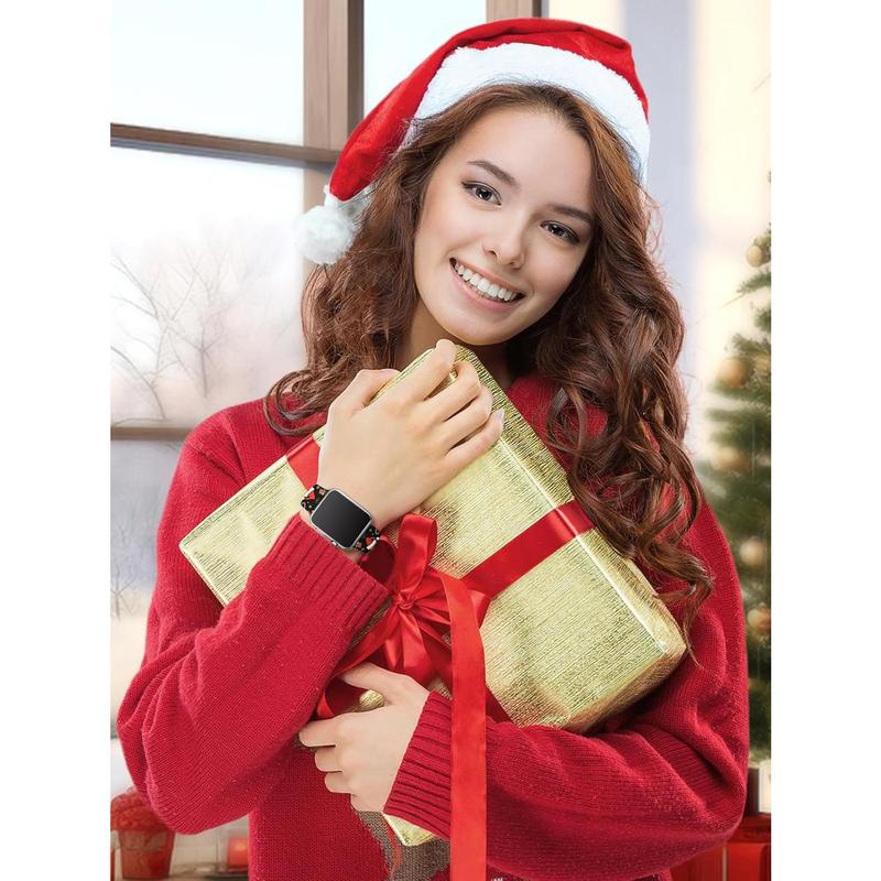 Watbro Christmas Watch Band Compatible with Apple Watch 38mm 40mm 41mm 42mm 44mm 45mm 49mm Women Men,Soft Silicone Cute Sport Strap Design for Apple Watch Ultra iWatch Series 8 7 6 5 4 3 2 1 SE Band Accessories Wearable Accessories Wearable