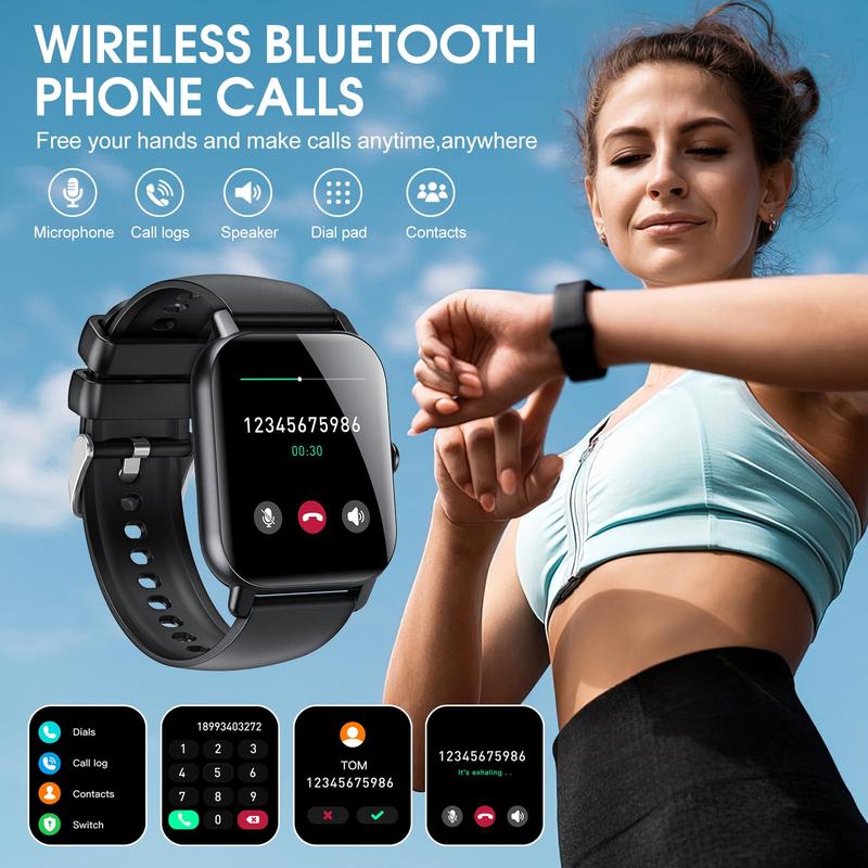 Multifunctional 2-inch Smart Watch, Fashion Digital Watch with Wireless Calling Function, Sports Watch with 100+ Sports Modes for Women & Men, Android Fitness Watch