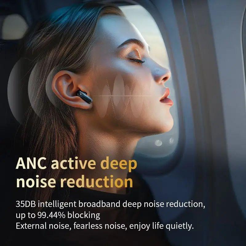 Touch Screen Earbuds ANC Noise Cancellation Bluetooth Earphones Wireless TWS Bluetooth V5.4 Full Color Display Earphone Full Color Display, Noise Cancelling Bluetooth Headphones , In-Ear Headphones for iPhone and iPod Sports Fitness Running Music Lovers