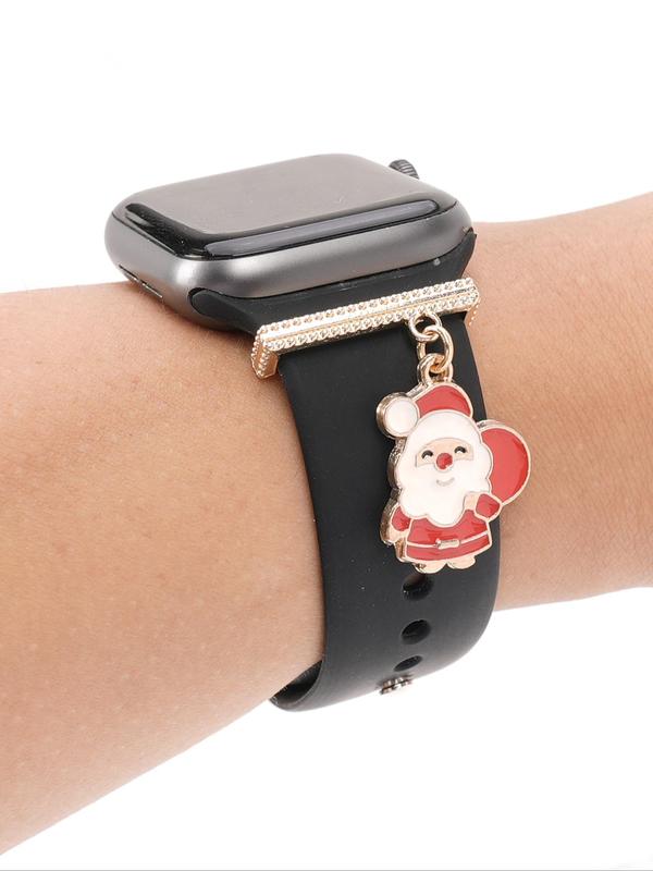 Cartoon Santa Claus Charms for Apple Watch Band 41mm 40mm 38mm 9 8 7 SE 6 5 4 3 2 1, Fashionable Accessories for Apple Watch, Trendy Watch Accessories for Women