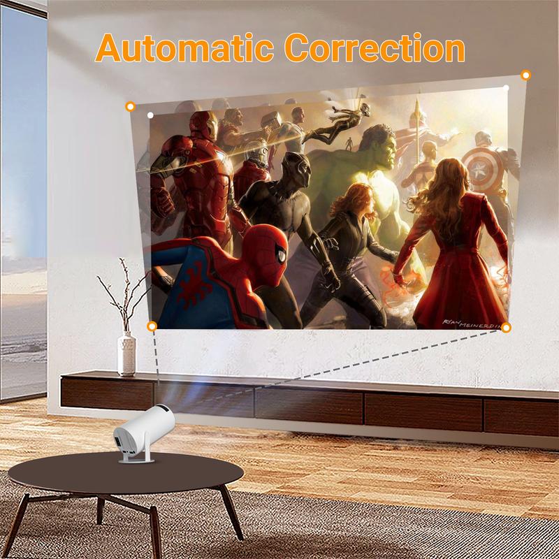 Gimbal 3 Mini Smart Projector with Android 11, 4K 720P Portable Projector with WiFi&BT, Auto Keystone Correction, 130