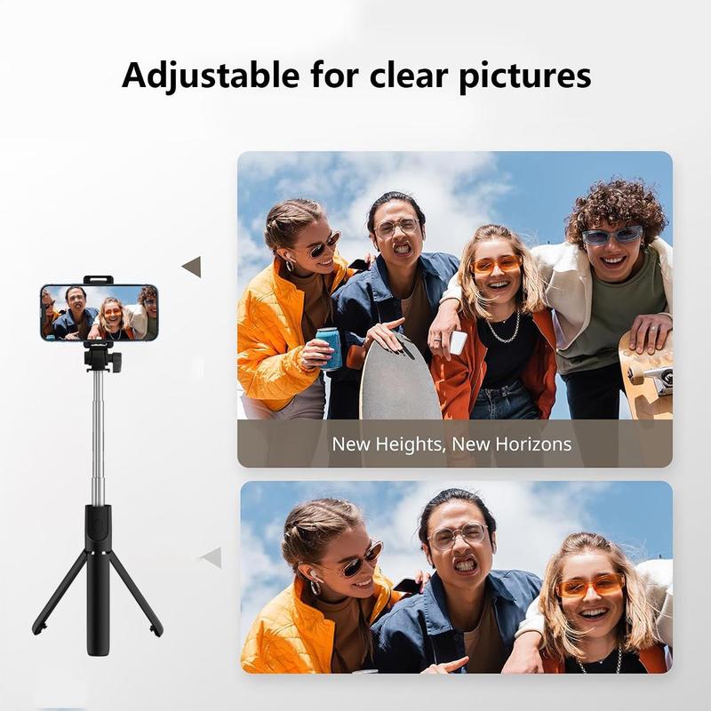 Portable Selfie Stick, 360-Degree Rotatable Phone Holder, Handheld Selfie Stick, Mobile Phone Accessories for Live Streaming, Vlogging, Travel