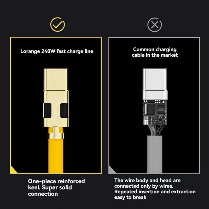 4 in 1 USB C to Lightning Cable, 1 Count 240W Multi Charger Cord Combo Lightning Type C Type A for iPhone iPad Samsung, Multi Charging Cable for iPhone